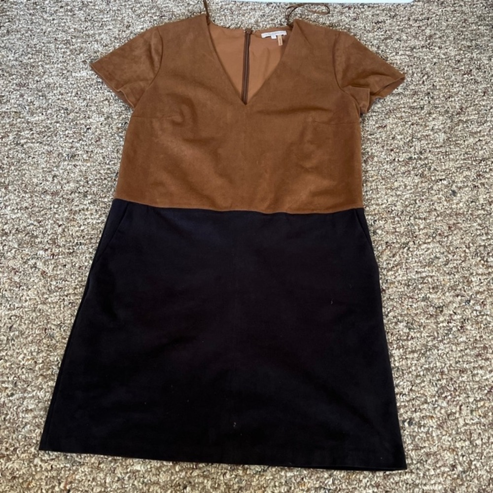 1.State Faux Suede Shift Dress  S